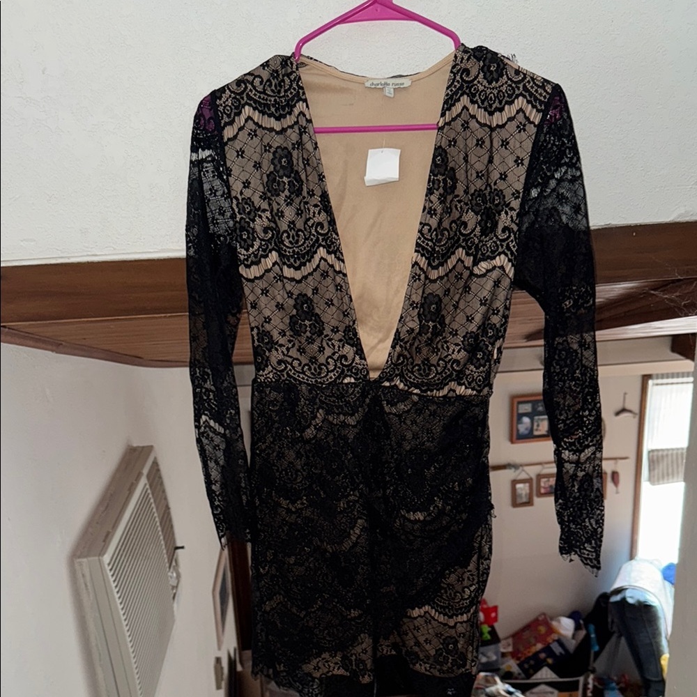 Elegant Black Lace Dress